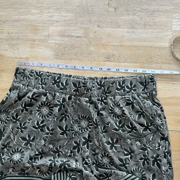 Pact Staycation Sleep Short Large Green Floral Organic Cotton Comfortable Lounge - Picture 3 of 9